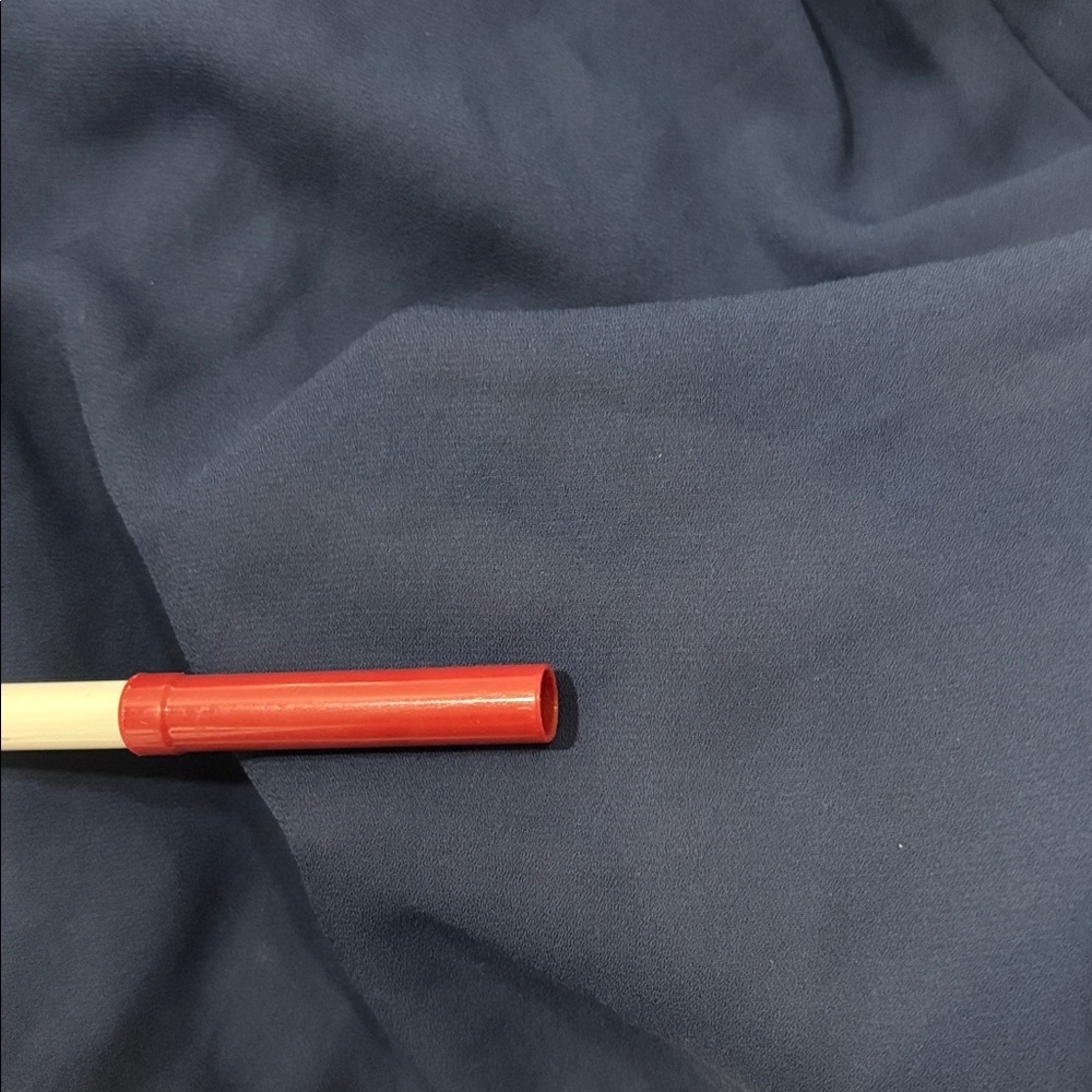 Apricot Navy Blue Ruffle V-Neck Tiered Mini Dress Romantic Cottagecore US 4 - Picture 16 of 16